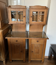 Paar Nachtschränkchen Nachttische Kommode Jugendstil helles Holz 1900