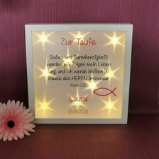 Kommunion Konfirmation Taufe Leuchtrahmen Lichtrahmen Bilderrahmen Geschenk