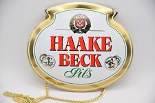 Bierschild Haake Beck Pils Schilder für Schanksäulen Deko an Kette Kneipe Bar