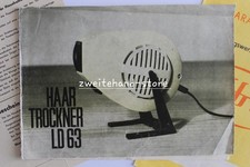 Bedienungsanleitung DDR, Haartrockner LD 63