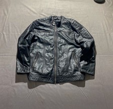 Vintage Schwarze Lederjacke