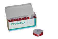 10 Stück DYMO 3D Prägeband 9mm x 3m für Omega Beschriftungsgerät Prägegerät rot