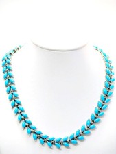 Vintage Indian Indianerschmuck Collier mit Türkis & Markasit Sterling Silber 925