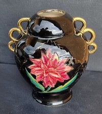 Vintage Deko Vase schwarz mit