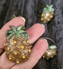 Vintage Serviettenringe Ananas Apfel