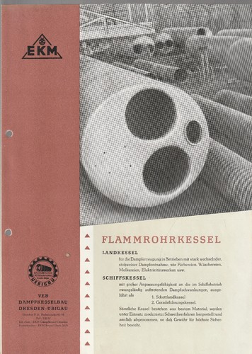 Ddr prospekt flammrohrkessel - ,