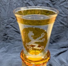 HASAG Ranftbecher 1938 3. Reich Glas Böhmischer Löwe
