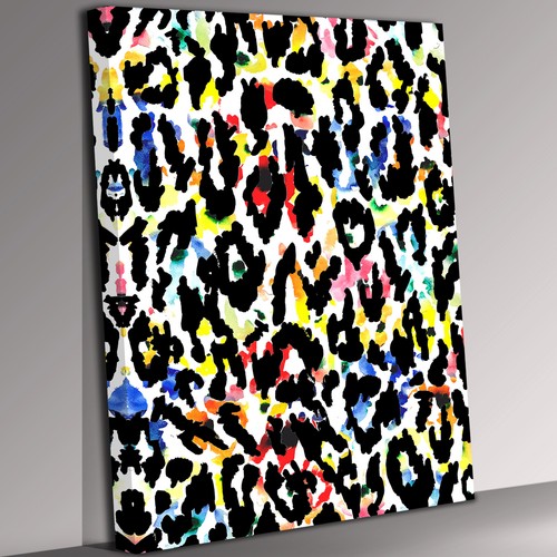 Leopard farbe muster leinwand - leopard,