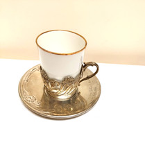 Jugendstil Tasse,  800 Silber