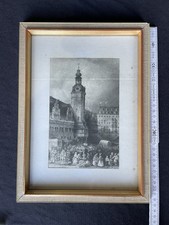Stahlstich leipzig altes - stahlstich,