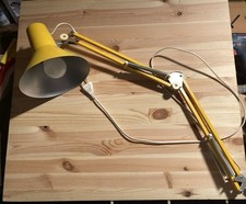 Vintage 70er Lampe Schreibtischlampe Gelenkarm Architektenlampe Gelb