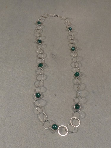 Kette collier mit grünen - collier,