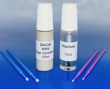 Lackstift-Set DACIA HNV Beige Sandstone met. + Klarlack, 2 x 10ml + 4 Lacktupfer