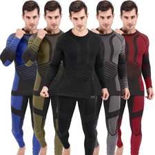 2er Herren Nahtlos Thermo Unterwäsche Funktionswäsche Skiunterwäsche Baselayer
