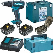 Makita Akku-Schlagbohrschrauber DHP482FJX4 18 Volt 2x3Ah + Set