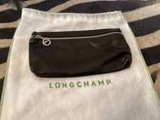 Original Longchamp Tasche Clutch Etui POCHETTE LE FOULONNÉ  Neu Leder schwarz