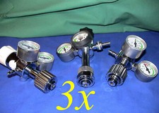3x VTI Sauerstoff Druckminderer Durchflußmesser Oxygen Pressure Reduce Flowmeter