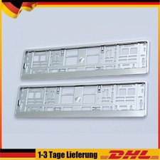 2 x Kennzeichenhalter CHROM OPTIK Nummernschildhalter Kennzeichenrahmen KFZ PKW