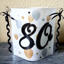 Tischdekoration zum 80