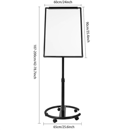 Mobile whiteboard tafel 60x90 - tafel,