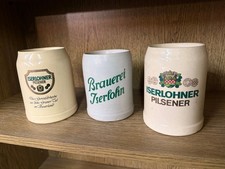 3x 0,5 Steingut Keramik