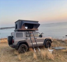 Autodachzelt Auto Dach Zelt , Vordach, Dachzelt Schwarz/Grau Hardcase Aluminium.