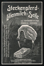Alte Werbung Reklame 1910 Steckenpferd-Lilienmilch-Seife (7) Storch