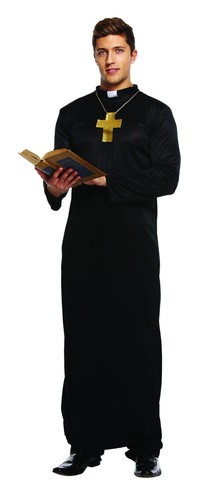 Herren vikar priester kostüm - vikar,