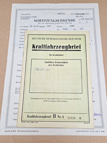 Kfz brief kraftfahrzeugbrief - kfz,