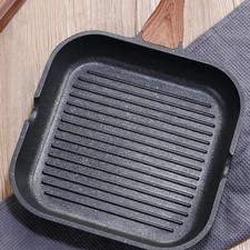 BBQ Grillpfanne  Steakpfanne Bratpfanne eckig geriffelt 28cm DHL