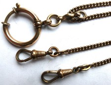 - edle,  antike  Taschenuhr-Kette - "A.M." Doublé  - ca,  25 cm  -  1920/30 -