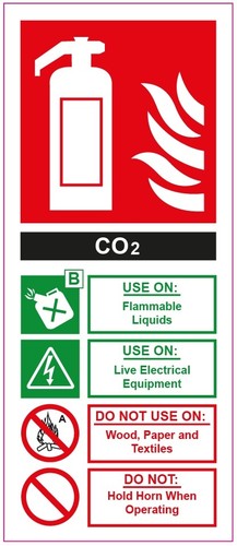 Feuerlöscher co2 aufkleber - ,
