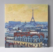 Paris Dächer, Ölgemälde auf