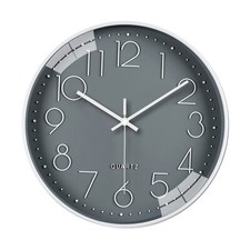 30cm Wanduhr Ohne Tickgeräusche 3D Ziffern Lautlos Wanduhren Hohe Genauigkeit