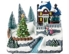 LIVARNO HOME LED-Weihnachtsdorf Weihnachtsdeko 8 Melodien 6 Stunden Timer*B-Ware