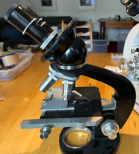 Zeiss Opton Binokular-Mikroskop kompl. m Trafo Beleuchtung Objektiven Kinder!