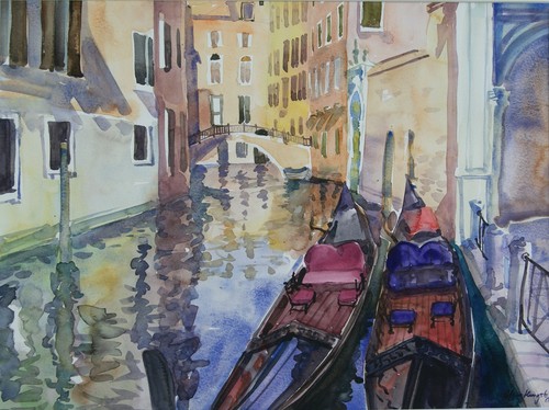 Original aquarell venedig - original,