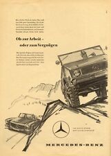 Mercedes Benz 190 SL & Unimog Reklame 1958 Cabrio Werbung