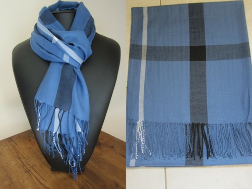 Tartan schal blau - schal, wolle