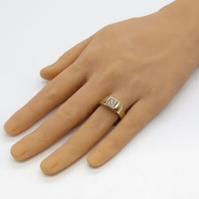 585/-er Gold - Siegelring Herrenring mit Diamant ca.0.23ct. TW VS1 Massiv -Gr.65