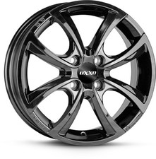 4x Alufelgen OXXO TELESTO GLOSSY BLACK für Smart / Daimler ForTwo KBA451 15 Zoll