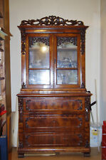 Antiker, Aufsatz-Vitrinenschrank, Restauriert, Einzelstück, selten