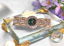 Brosche PB PIERRE BALMAIN Uhr Emaille 70er Jahre Paris Vintage