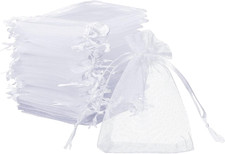 Organza säckchen weiß - 50,