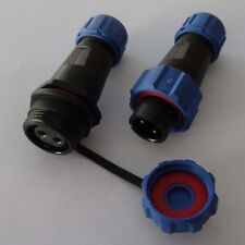 IP68 Rundstecker, Buchse, Verbinder 2,3,6-polig 13mm wasserdicht Garten Boot KFZ