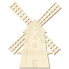 Holz Windmühle - Deko Basteln