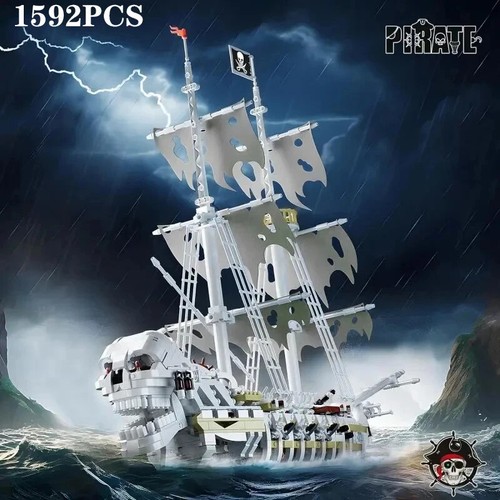1592pcs skelett geister schiff - 1592pcs,