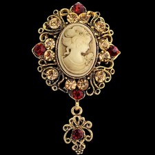 Viktorianische Kamee-Brosche