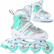 Inliner Kinder Erwachsene Inlineskates 2in1 Rollschuhe Schlittschuhe Verstellbar