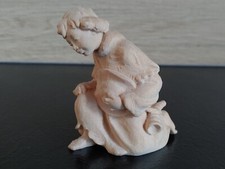 Krippenfiguren Holzfiguren Hirtenjunge kniend Natur aus Gröden (Südtirol)